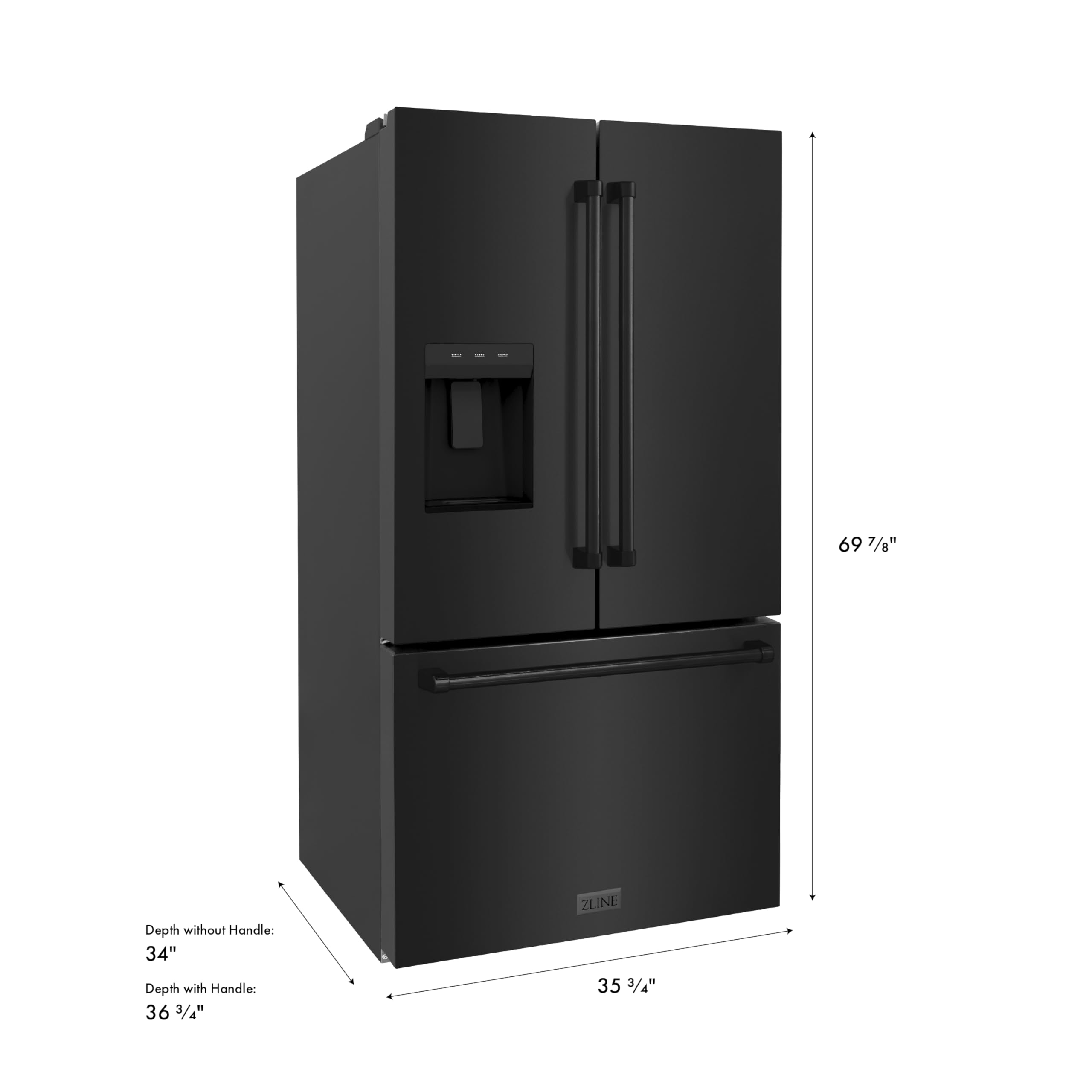 Amazon.com: ZLINE 36 in. 28.9 cu. ft. Standard-Depth French Door